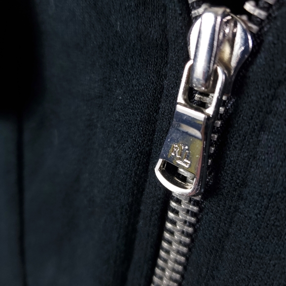 Lauren Ralph Lauren Black Cotton Zip-up Jacket - Picture 4 of 5